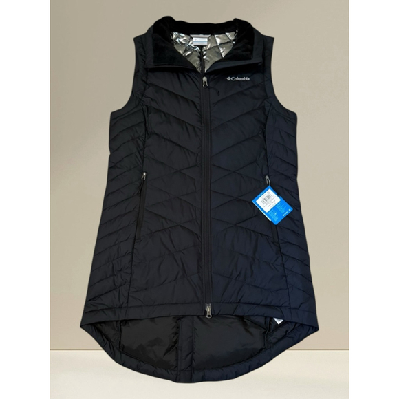 Columbia Women's Heavenly™ II Long Vest Black Size L Omni-Heat NWT MSRP $120 - Picture 1 of 5
